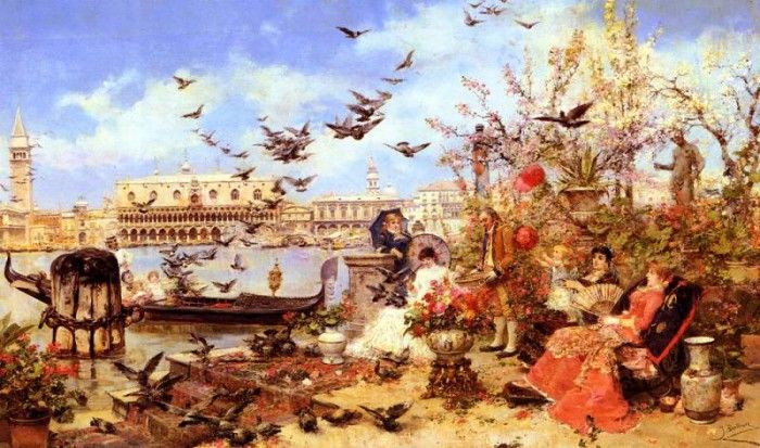 Gil Jose Benlliure y An Outing To The Island Of San Giorgio Maggiore.   Benlliure 