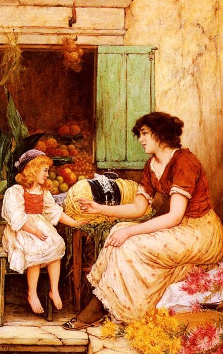 Rhys Oliver A Young Lacemaker. , 