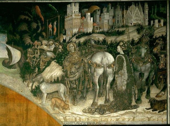 Pisanello St George and the Princess of Trebizond, 1422-38, .  