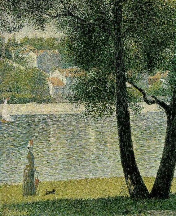 Seurat The Seine at Courbevoie, 1885. , 