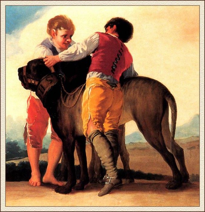 bs-ahp- Goya- Boys With Mastiff.   ,  