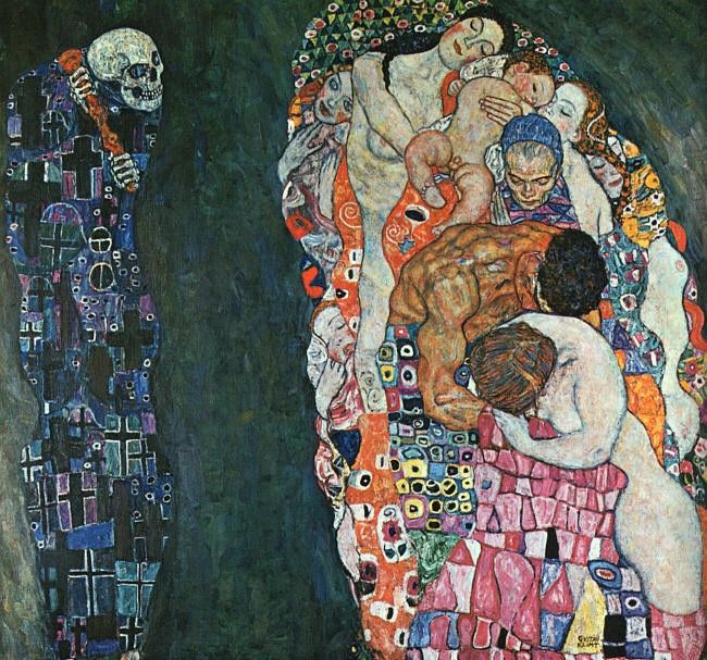 Klimt Death and Life, painted before 1911 and revised 1915, . , 