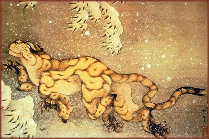lrsHokusaiKatsushika-Tiger(woodblock1840). 