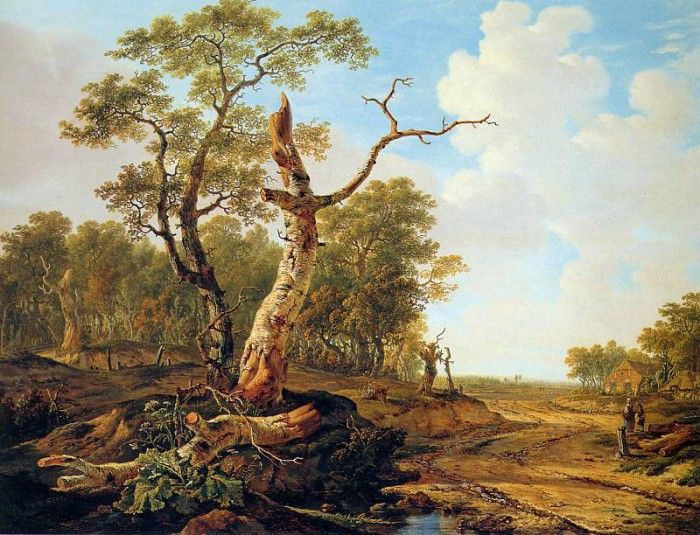 Strij van Jacob Landscape with dead tree Sun. Strij,  