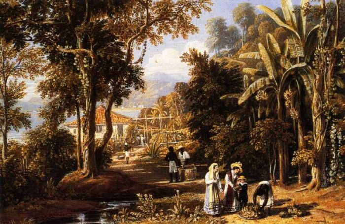Havell William Garden Scene On The Broganza Shore Rio de Janeiro. Havell, 