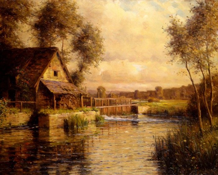 Old mill in normandy. , Louis Aston