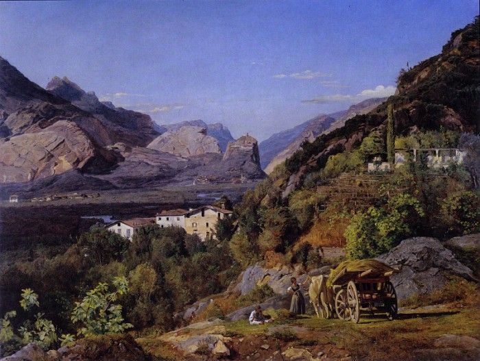  Arco  Riva, Gebirge von Arco bei Riva 1841.   