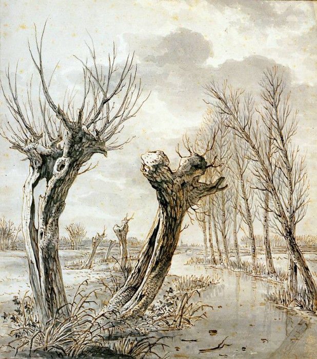 Strij van Jacob Landscape in winter Sun . Strij,  