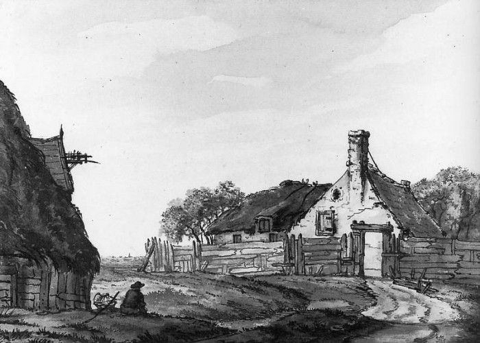 Erkelens Anthony Landscape with farms Sun. Erkelens, 