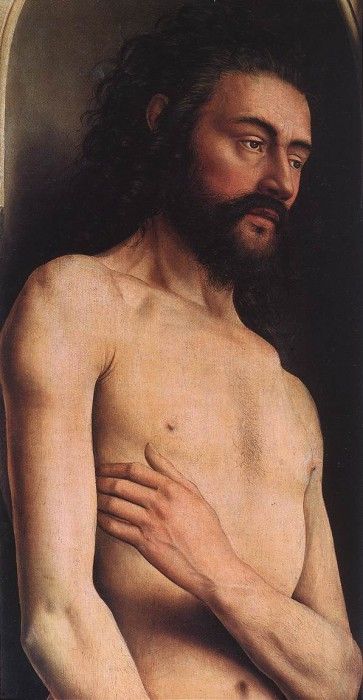 Eyck Jan van The Ghent Altarpiece Adam detail 2. ,  