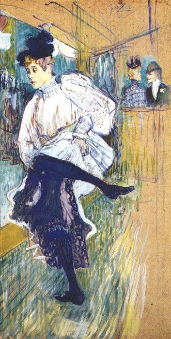 lautrec jane avril dancing 1892. -,  