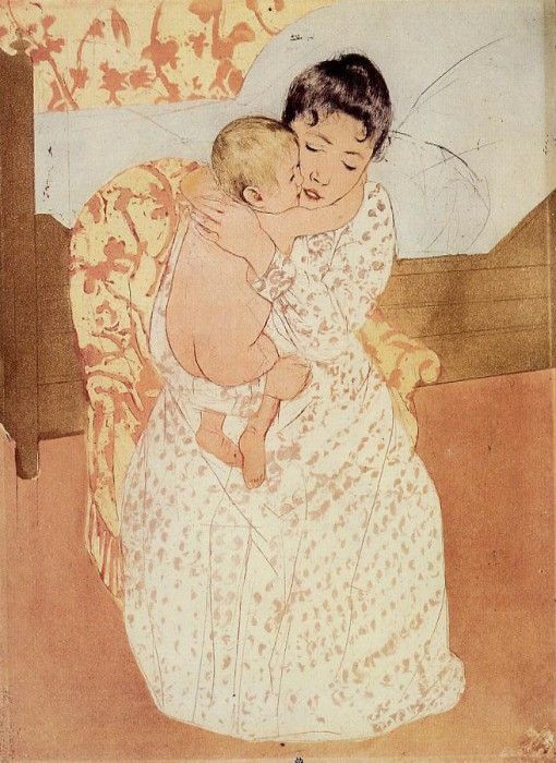 Cassatt Mary Nude Child.  