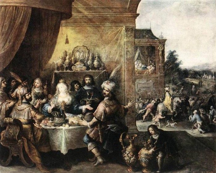 FRANCKEN Frans II Feast Of Esther. Francken,  