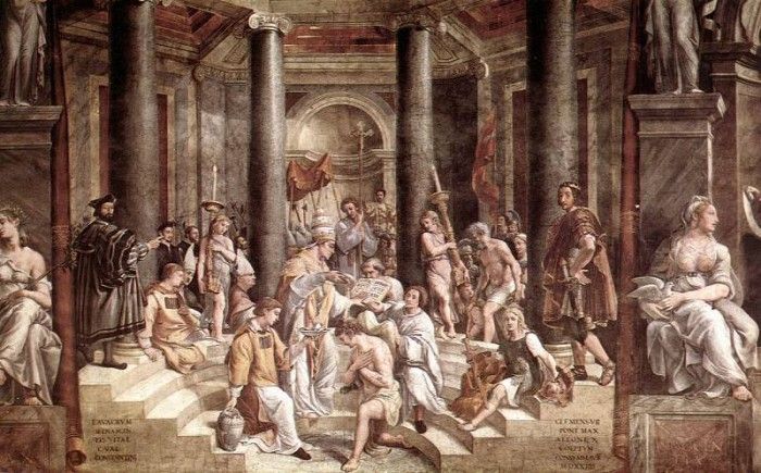 Raphael The Baptism of Constantine. 