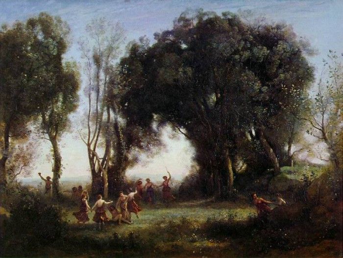 Corot Morning, the Dance of the Nymphs, ca 1850, Louvre. , --