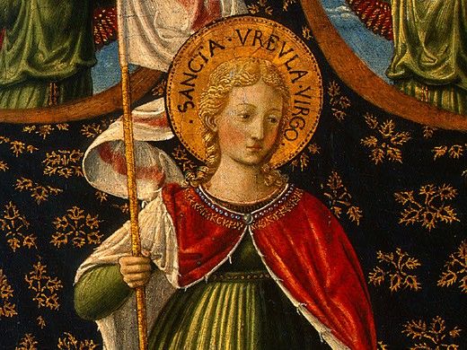 Gozzoli Saint Ursula with Angels and Donor, 1455, 47x28.6 (2. , 