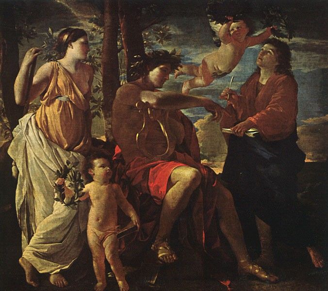 Poussin The Inspiration of the Poet, 1636-38, Musee du Louvr. , 