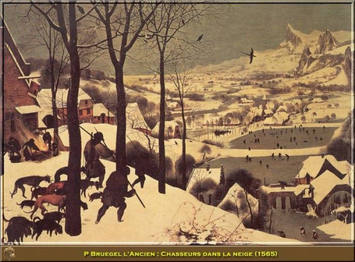 PO HunP 26 P Bruegel lAncien-Chasseurs dans la neige (1565). Lancien, P 