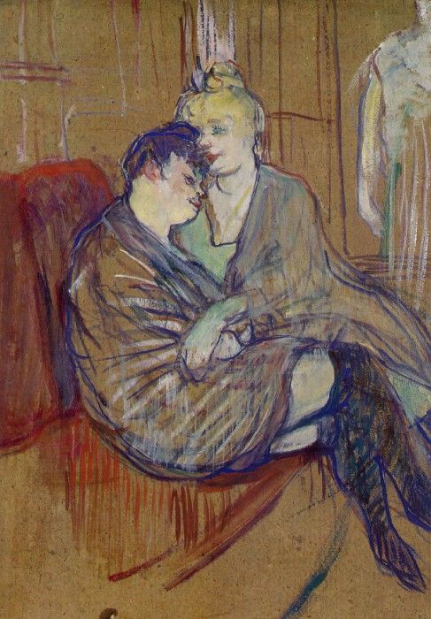 toulouse-lautrec two girlfriends. -,  