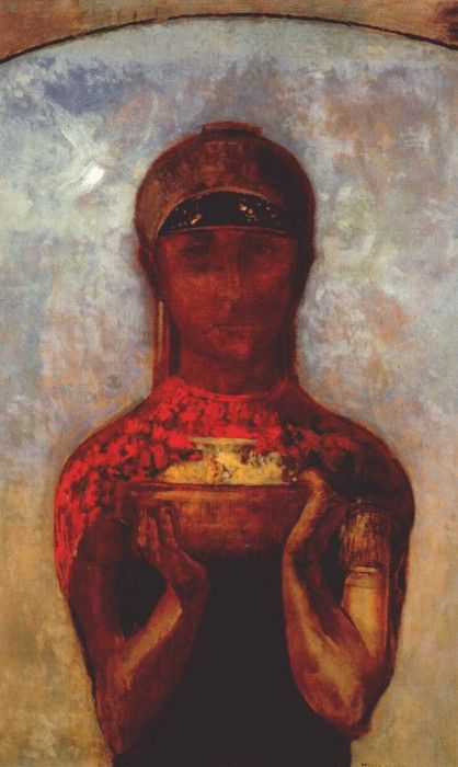 redon the chalice of mystery c1890.  