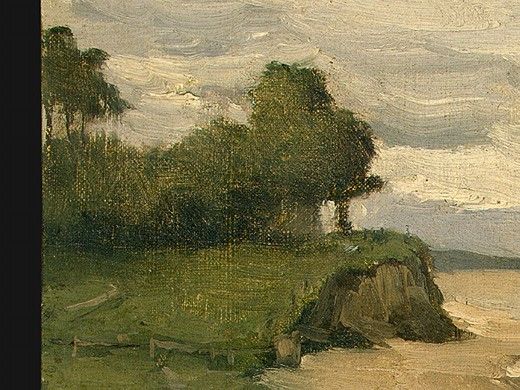 Corot Beach near Etretat, 1872, Detalj 2, NG Washington. , --