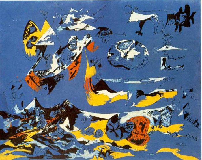 Pollock Blue Moby Dick ca 1943 Ohara Museum of Art Kura. , 