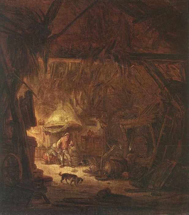 OSTADE Isaack van Interior Of A Peasant House. ,  Isack