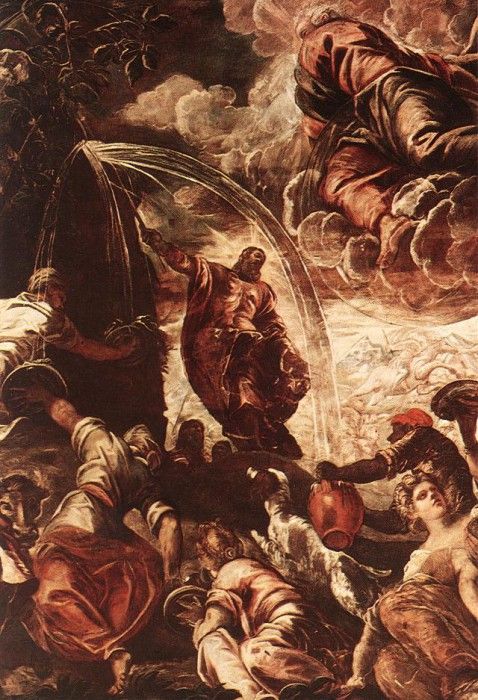 Tintoretto Moses Drawing Water from the Rock detail1. ����������, �����