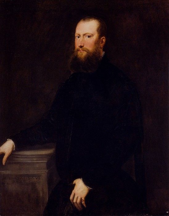 Robusti Jacopo Portrait Of A Bearded Venetian Nobleman. , 