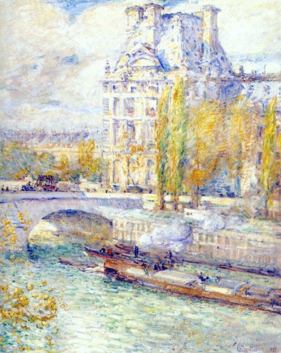 hassam le louvre et le pont royal 1897. , 