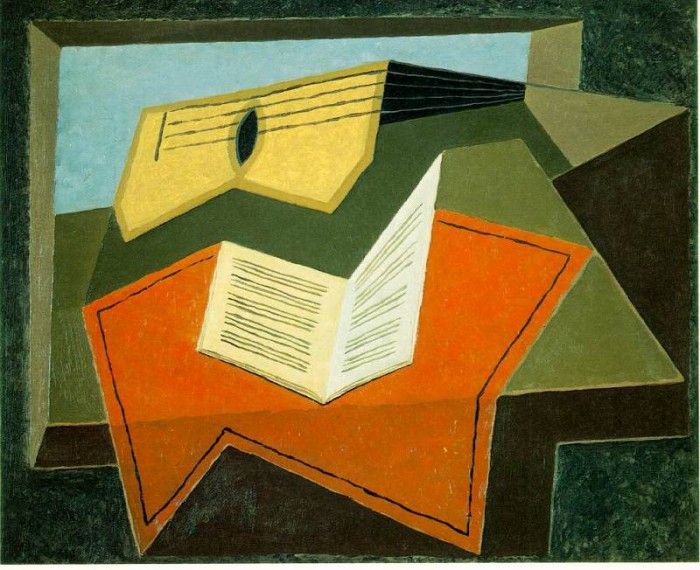 Gris Guitar and music paper, 1926-27, 65x81 cm, Saidenberg G. , 