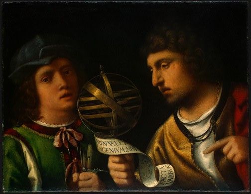 GIORGIONE, ATTR. GIOVANNI BORGHERINI AND HIS TUTOR, NGW. ���������