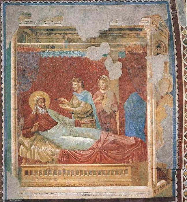 Giotto Scenes from the Old Testament. Issac Rejecting Esau, .   