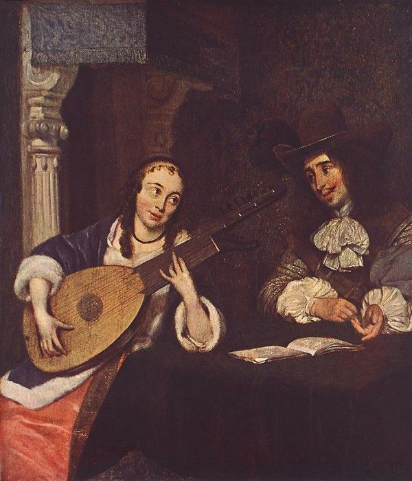 Woman Playing the Lute WGA.  