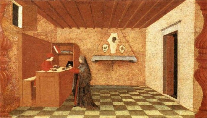 UCCELLO Paolo Miracle Of The Desecrated Host Scene 1. , 