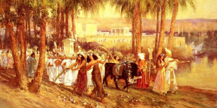 Bridgman Frederick Arthur An Egyptian Procession. ,  