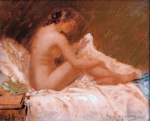 A Reclining Nude. Enjolras, Delphin