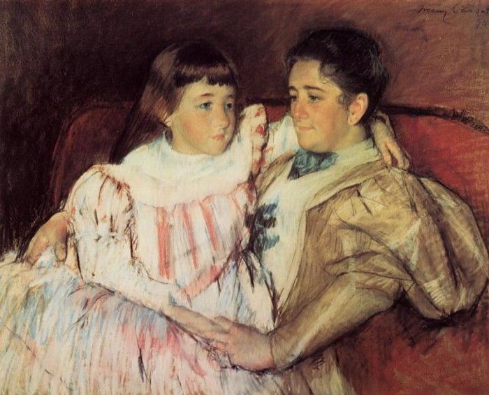 Cassatt Mary Portrait of Mrs Havemeyer and Her Daughter Electra.  