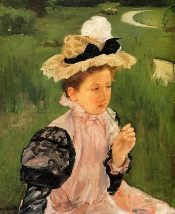 Cassatt Mary Portrait Of A Young Girl.  