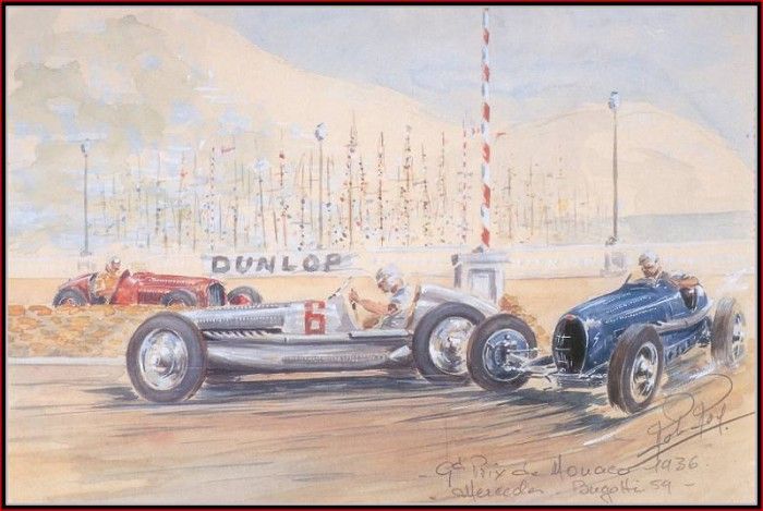 c 1936 bugattis gallant last stand in the monaco gp.  