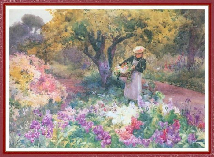 ButlerMildredAnne CollectingFlowers-We (f081). ,  