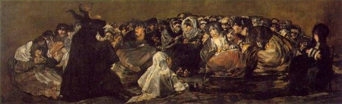 Goya The Great He-Goat or Witches Sabbath, ca 1821-23, 140x4.   ,  