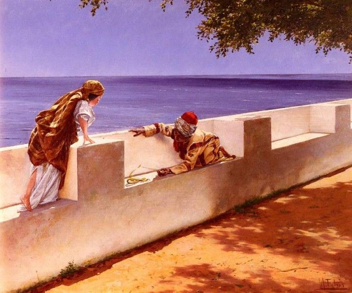 Costa Antonio Maria Fabres y The Young Snake Charmer. - Fabres Y