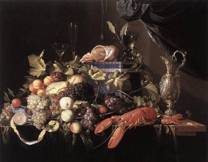 HEEM Jan Davidsz de Still Life With Fruit And Lobster. ,   