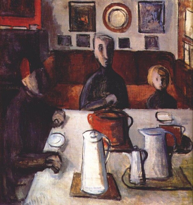 pestel interior (family at the table) 1920-1. 