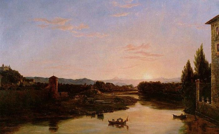 Cole Thomas Sunset of the Arno. , 