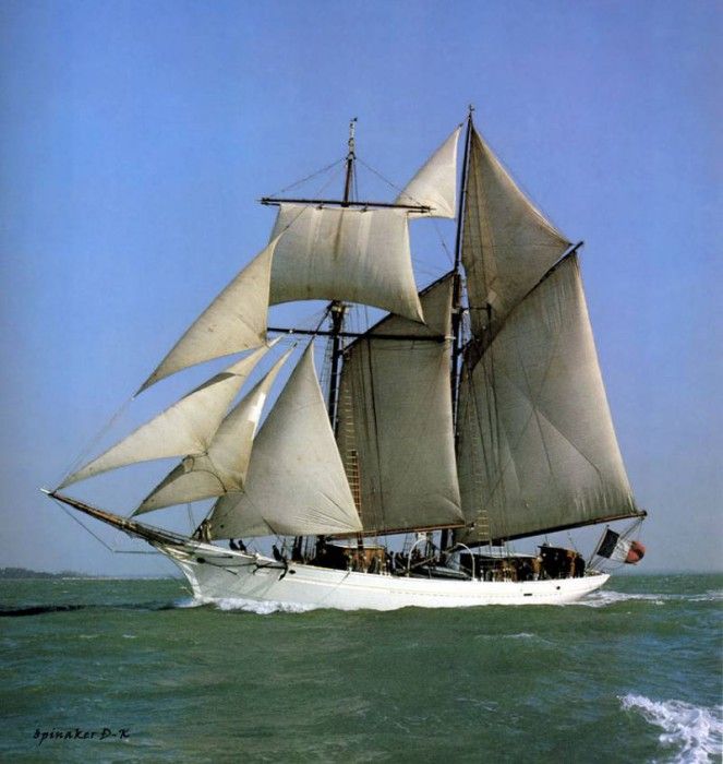 dk tall ships belle poule topsail schooner lyr 1932. 