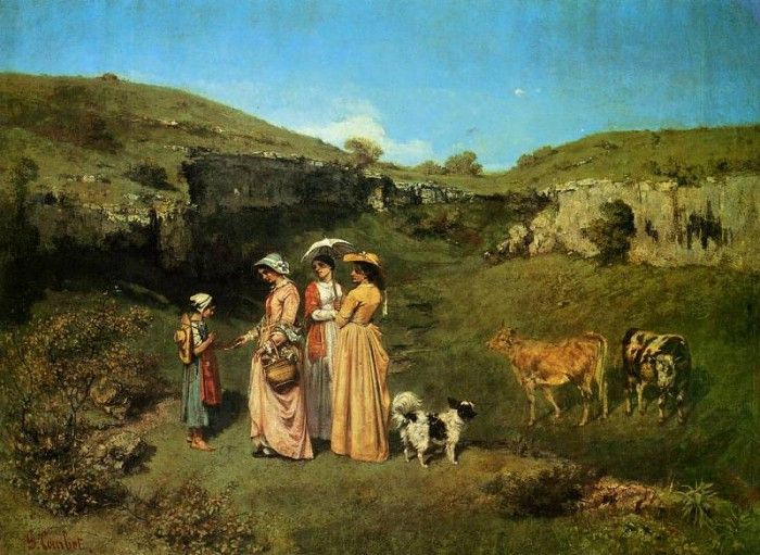 Courbet Gustave The Young Ladies of the Village. , 