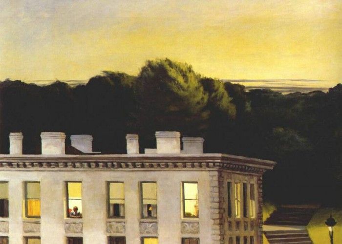 hopper house at dusk 1935.  