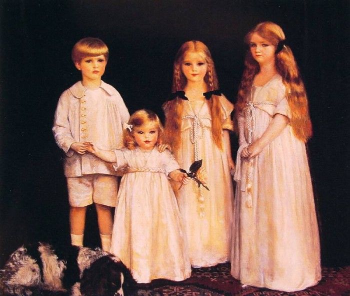 Portrait of Fraunces Beatrice James and Synfye Children of James Christie ESQ. ,  